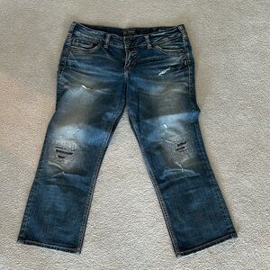 Silver Cropped Jeans